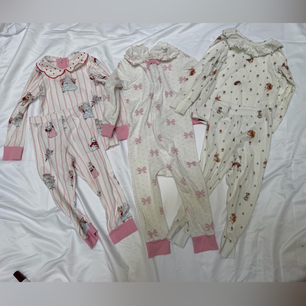 Sal & Pimenta 2T Pajama Bundle (3 Sets) 💗 Classic Collars • Holiday • Woodland